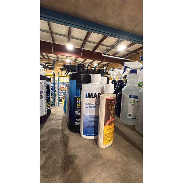 12 ASSORTED BOTTLES OF MARINE WAX/POLISH & WASH