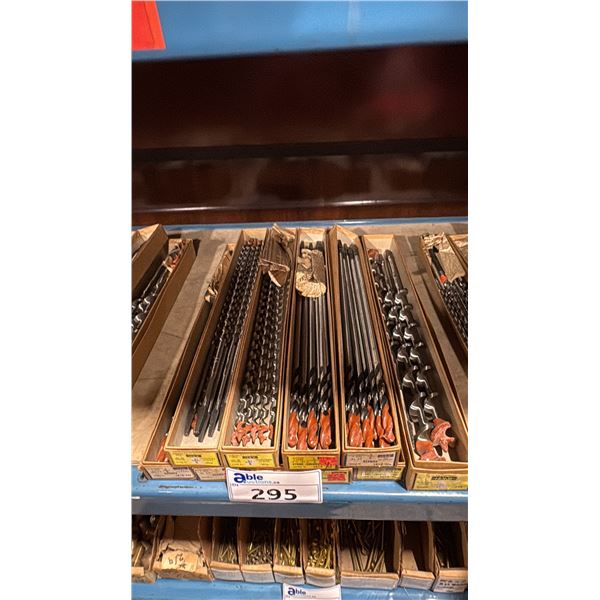 10 BOXES OF ASSORTED VINTAGE IRWIN BRACE SHANK DRILL BITS