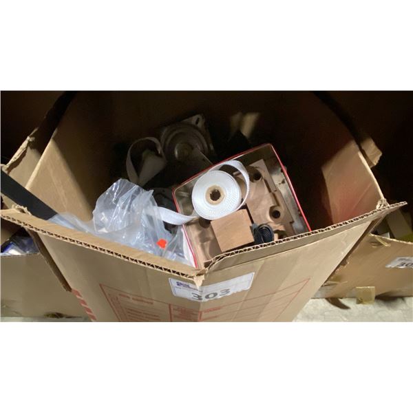 BOX OF ASSORTED MARINE PARTS & HARDWARE