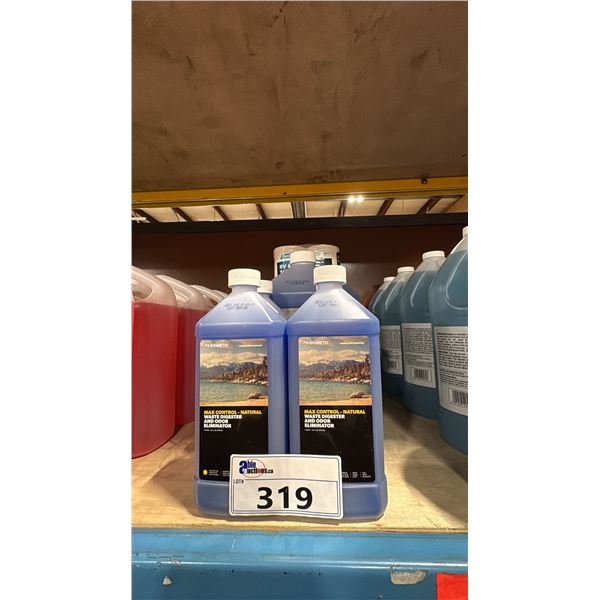 6 JUGS OF DOMETIC WASTE DIGESTER AND ODOR ELIMINATOR & 3 PACKS OF 4 RV/MARINE TOILET TISSUE