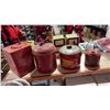 Image 1 : 4 VINTAGE RED GAS CANISTERS