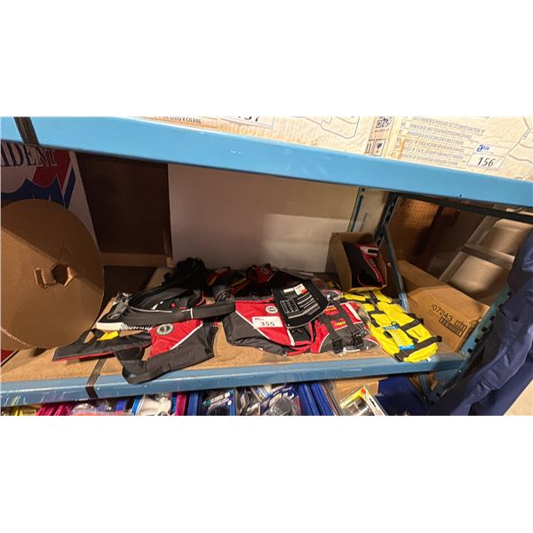 MUSTANG SURVIVAL DOG LIFE JACKETS- ASSORTED SIZES, APPROX 13