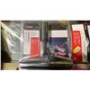 Image 5 : BIN OF MARINE DECK BRUSHES, WATER BLADE ADAPTER, FROG TAPE, BOAT HOOKS, PERKO STARBOARD SIDELIGHT,