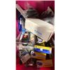 Image 7 : BIN OF ASSORTED MARINE PRODUCTS- LED INDICATOR LIGHTS, PUSH BUTTON SWITCHES, JABSCO FRESH WATER