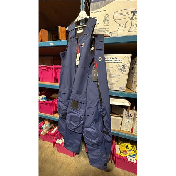 2 MUSTANG SURVIVAL BLUE MARINE SPEC BIB PANTS MENS LARGE