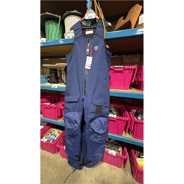 2 MUSTANG SURVIVAL BLUE MARINE SPEC BIB PANTS MENS MEDIUM