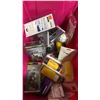 Image 12 : BIN OF ASSORTED MARINE ITEMS- 12-24V TROLLING MOTOR KITS, CORD CLIPS, STAINLESS STEEL POWER INLET,