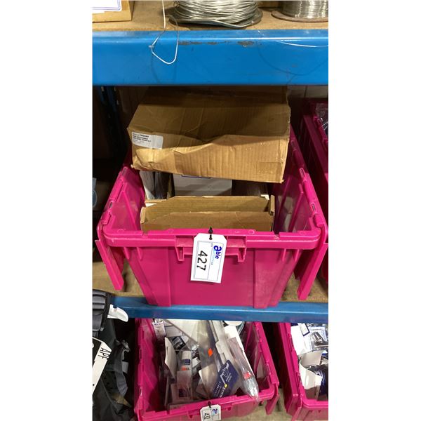 BIN OF ASSORTED MARINE ITEMS- JABSCO HOTSHOT HD6 WASHDOWN KIT, TOILET PUMP UNIT WITH HANDLE, BILGE