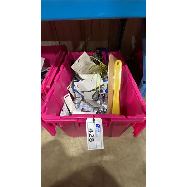 BIN OF ASSORTED MARINE PARTS & HARDWARE *BIN NOT INCLUDED*