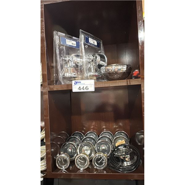 ASSORTED MARINE LIGHTS & GAUGES