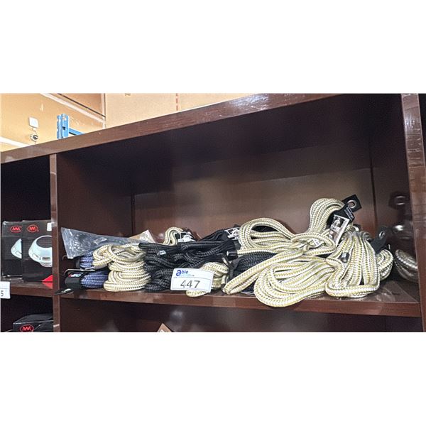 SHELF OF ASSORTED CMP DOCK LINE CORDAGE