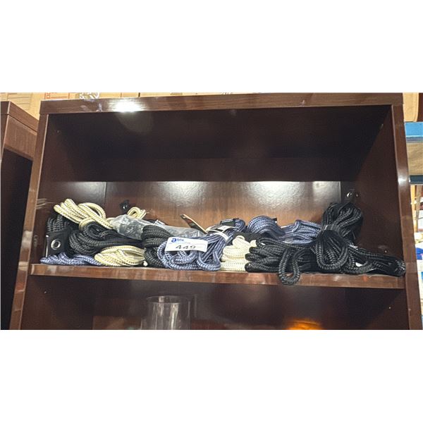 SHELF OF ASSORTED CMP DOCK LINE CORDAGE
