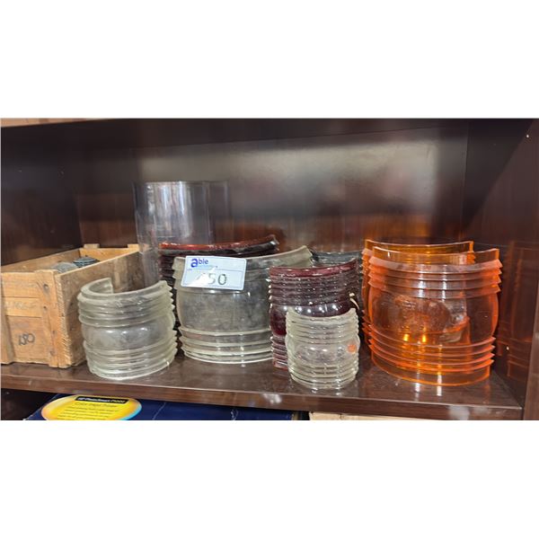 VINTAGE MARINE LANTERN GLASS/LENSE