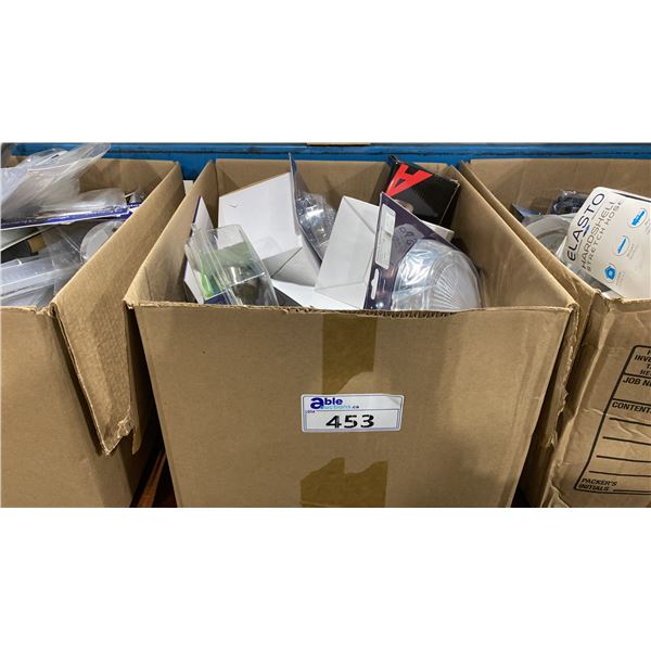 BOX OF ASSORTED MARINE ELECTRICAL & LIGHTING ITEMS