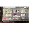 Image 2 : 14 PLASTIC PARTS ORGANIZERS WITH ASSORTED MARINE HARDWARE & METAL BOX OF O-RINGS