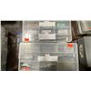 Image 5 : 14 PLASTIC PARTS ORGANIZERS WITH ASSORTED MARINE HARDWARE & METAL BOX OF O-RINGS