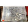 Image 7 : 14 PLASTIC PARTS ORGANIZERS WITH ASSORTED MARINE HARDWARE & METAL BOX OF O-RINGS