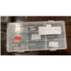 Image 9 : 14 PLASTIC PARTS ORGANIZERS WITH ASSORTED MARINE HARDWARE & METAL BOX OF O-RINGS