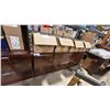 Image 2 : DARK WOOD LACQUERED CREDENZA WITH STAINLESS STEEL HANDLES APPROX 70.5"W X 20"D X 30"H