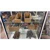 Image 1 : CONTENTS OF SHOWCASE-ASSORTED MARINE CLEATS, TURNBUCKLES, LOCKS, FISH HOOK SHACKLES HOOKS & HARDWARE