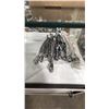 Image 7 : CONTENTS OF SHOWCASE-ASSORTED MARINE CLEATS, TURNBUCKLES, LOCKS, FISH HOOK SHACKLES HOOKS & HARDWARE