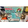 Image 13 : VINTAGE MARTYR SIGN, ADJUSTABLE SEAT CLAMP & BIN OF ASSORTED MARINE ITEMS- TRACTION STRIPS, GALAXY
