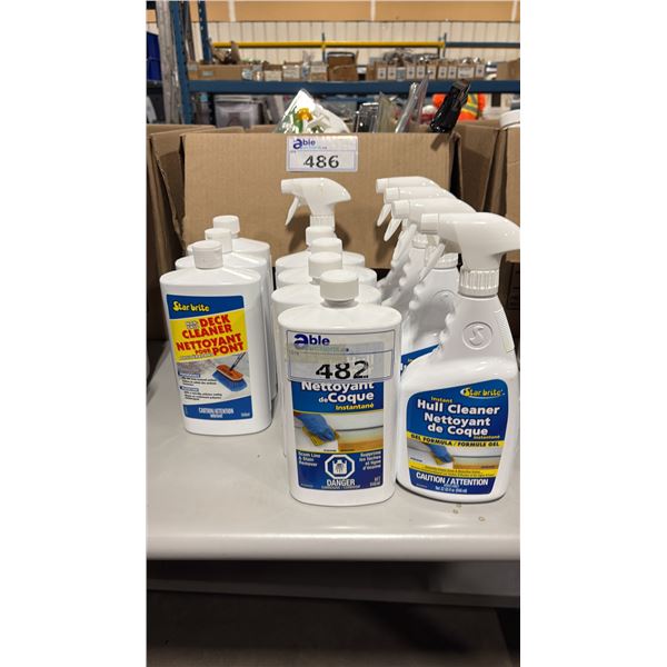 9- 946ML JUGS OF STARBRITE INSTANT HULL CLEANER & 3-946ML JUGS OF STAR BRITE DECK CLEANER