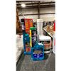 Image 6 : BOX OF ASSORTED MARINE CLEANERS, OILS, POLISH, POWER STEERING FLUID, HYDRAULIC STEERING FLUID, GAS