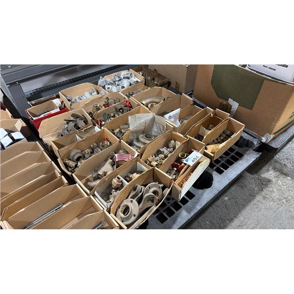 PALLET OF ASSORTED MARINE PLUMBING PARTS & HARDWARE