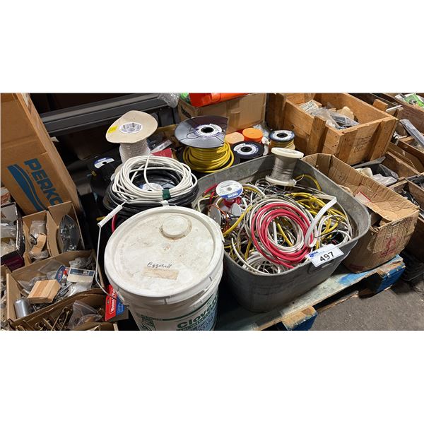 PALLET OF ASSORTED MARINE GRATE ELECTRICAL CORDS & MARINE ITEMS