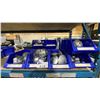 Image 1 : 11 BLUE PARTS BINS OF ASSORTED MARINE SHAFT ANODES & RUDDER TRIM ANODES