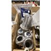 Image 7 : ASSORTED STAINLESS STEEL MARINE PLUMBING PARTS- BALL VALVES, COUPLINGS, ELBOWS, THRU HULL FITTINGS,
