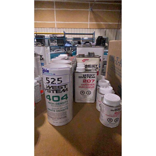 WEST SYSTEM ASSORTED PRODUCT- ADHESIVE FILLER, FAST, SLOW & EXTRA SLOW HARDENER, EPOXY RESIN