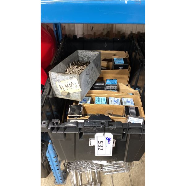 BIN OF ASSORTED PAPEO TAPPING SCREWS AND LAG BOLTS *BIN NOT INCLUDED*