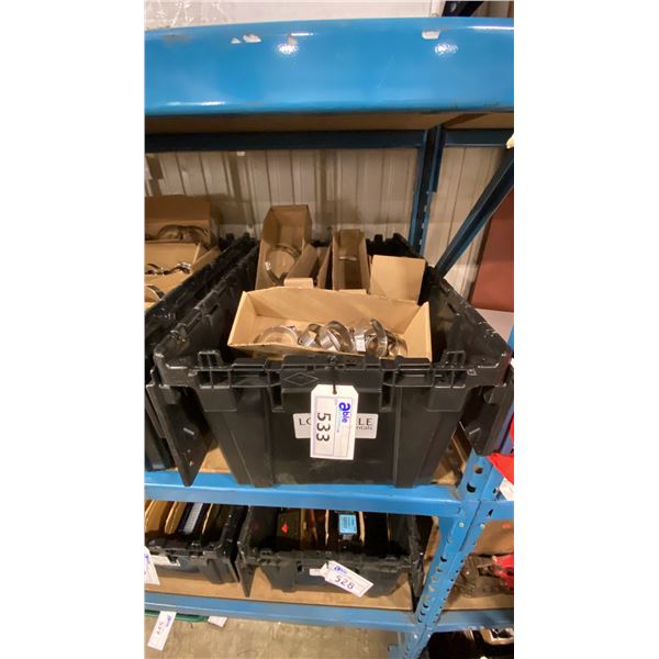 BIN OF ASSORTED HOSE CLAMPS *BIN NOT INCLUDED*