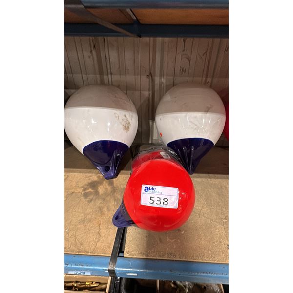 2 POLYFORM A-2 BOUYS AND 2 POLYFORM A-O BOUYS