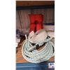 Image 4 : SAMSOM 3/8D WHITE GOLD 300' ANCHOR LINE, NYLON STRAPS, 2 LIFEJACKETS AND ASSORTED ROPE