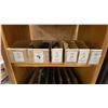 Image 4 : NATURAL WOOD BOOKCASE WITH ASSORTED PLASTIC HOSE FITTINGS APPROX 20"W X 11"D X 68"H