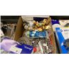 Image 8 : BIN OF ASSORTED MARINE RETAIL PARTS- SPREADER BOOTS, TILLER ROPE GROMMETS, SAILING CLINOMETER,