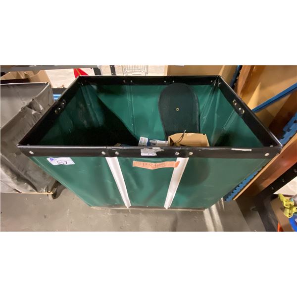 BIN OF ASSORTED MARINE RETAIL PARTS- COWL VENTS, CHIMP PUMP, SWIVEL ANCHOR CONNECTOR, ANCHOR FAST,
