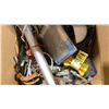 Image 3 : 3 BINS OF ASSORTED MARINE ITEMS- UFLEX CONTROL CABLES, VENT HOSE ADAPTERS, FLOAT SWITCH, PUMP