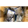 Image 7 : 3 BINS OF ASSORTED MARINE ITEMS- UFLEX CONTROL CABLES, VENT HOSE ADAPTERS, FLOAT SWITCH, PUMP