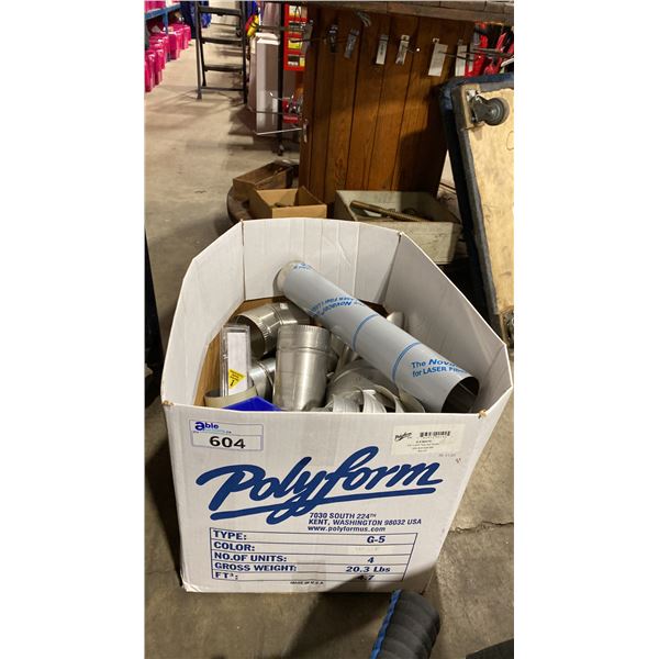 BOX OF ASSORTED VENTING COMPONENTS
