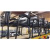 Image 3 : 4 BLACK PADDED LEATHER LOOK CLIENT CHAIRS