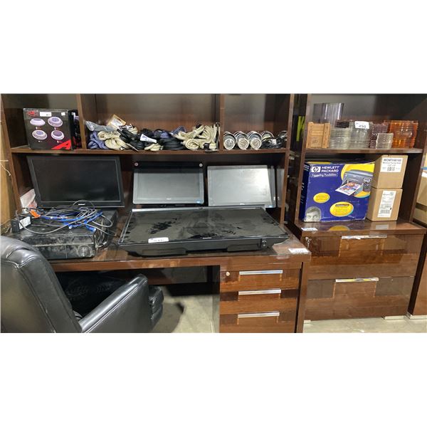SHERWOOD RX-4508 RECEIVER, NORTHERN MONITOR, DELL ALL IN ONE DESKTOPS (HD REMOVED), SAMSUNG 40' TV,