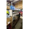 Image 2 : GREY METAL ADJUSTABLE RETAIL SHELVING WITH WHITE SLAT BACK APPROX 98"L X 26"D X 84"H