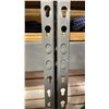 Image 3 : GREY METAL ADJUSTABLE RETAIL SHELVING WITH WHITE SLAT BACK APPROX 98"L X 26"D X 84"H