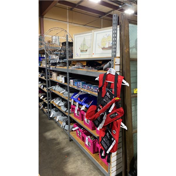 2 BAYS OF GREY ADJUSTABLE SHELVING APPROX 98"L X 24"D X 84"H