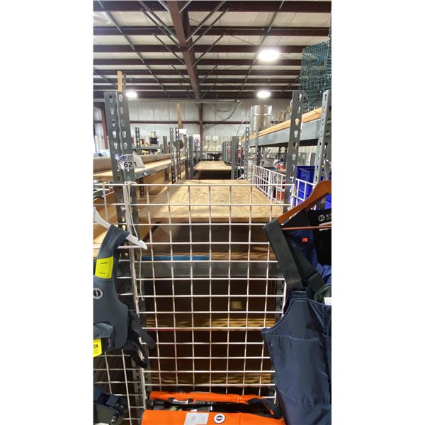 2 BAYS OF GREY ADJUSTABLE SHELVING APPROX 98"L X 24"D X 84"H