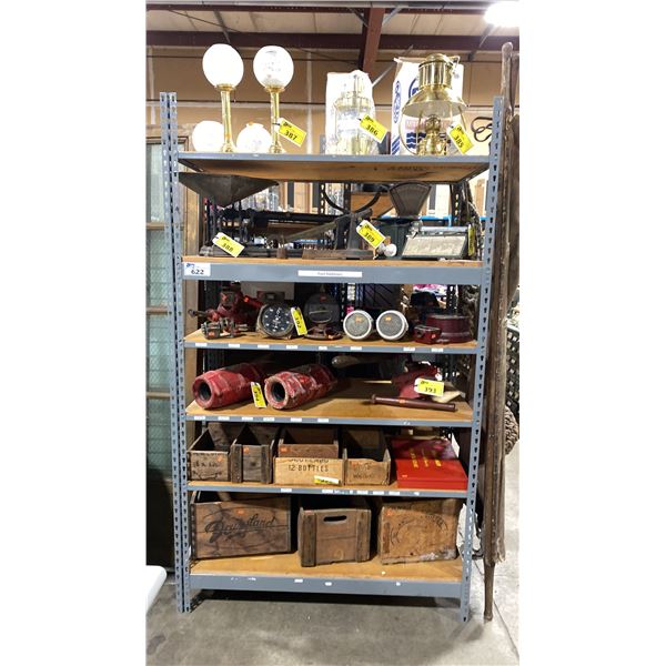 3 BAYS OF GREY ADJUSTABLE SHELVING APPROX 50"L X 24"D X 84"H